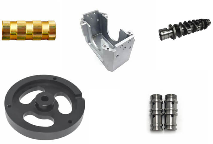 Some parts machined using a CNC