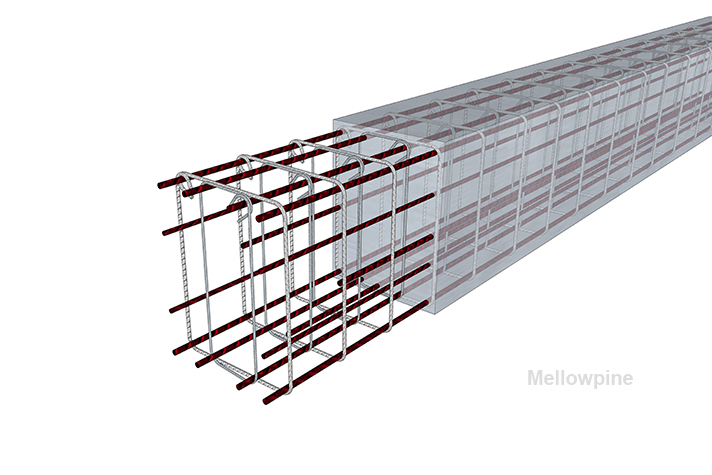 A reinforced beam.