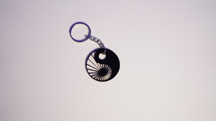 Acrylic cut keychain made using Atomstack X7