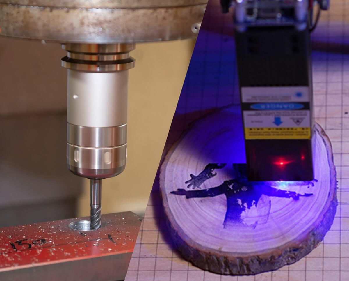 CNC vs laser engraving