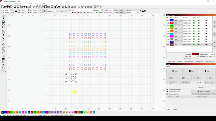 LaserBurn software interface