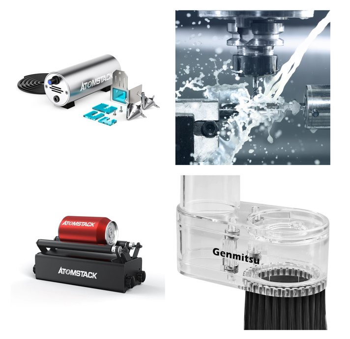 Accessories used in CNC and Laser engraving