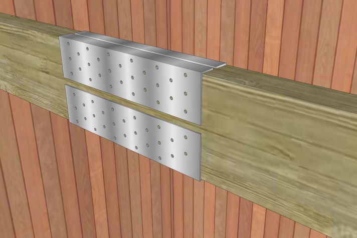 Reinforcing Beam with Steel Plates.