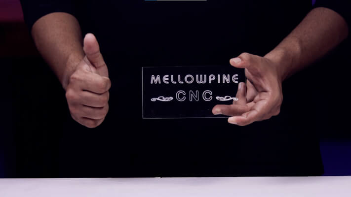 Acrylic sign made on a CNC router
