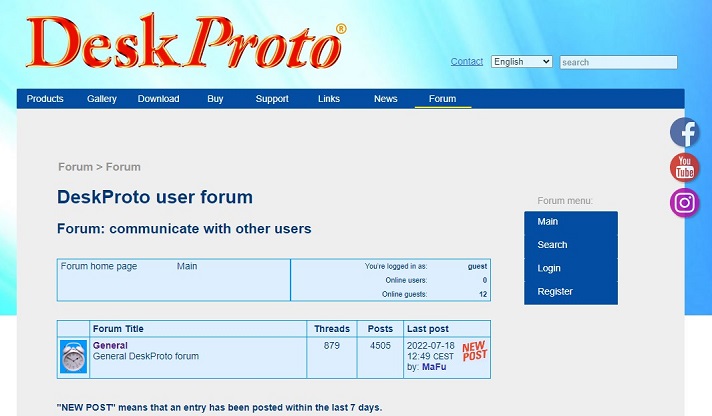 DeskProto forum
