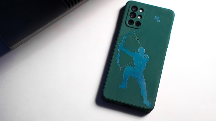 Phone cover laser engraved using Snapmaker