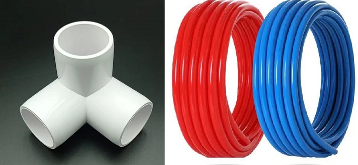 PVC pipes and cables