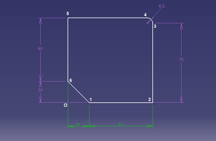 Toolpath for the milling operation