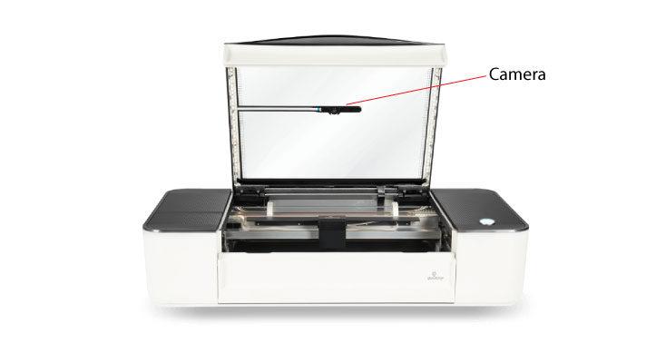 Wide angle camera onboard Glowforge