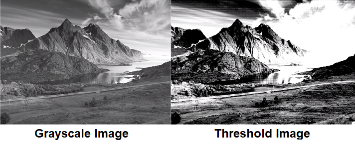 Grayscale vs Threshold
