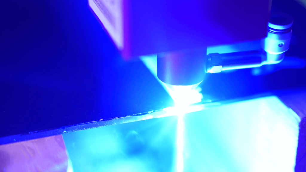 Laser engraving a black painted glass