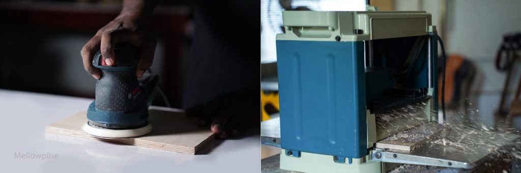 sanding and planing of wood