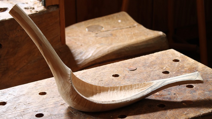 Carved sugar maple wood