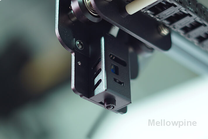 Fire sensor housed on the laser module mount