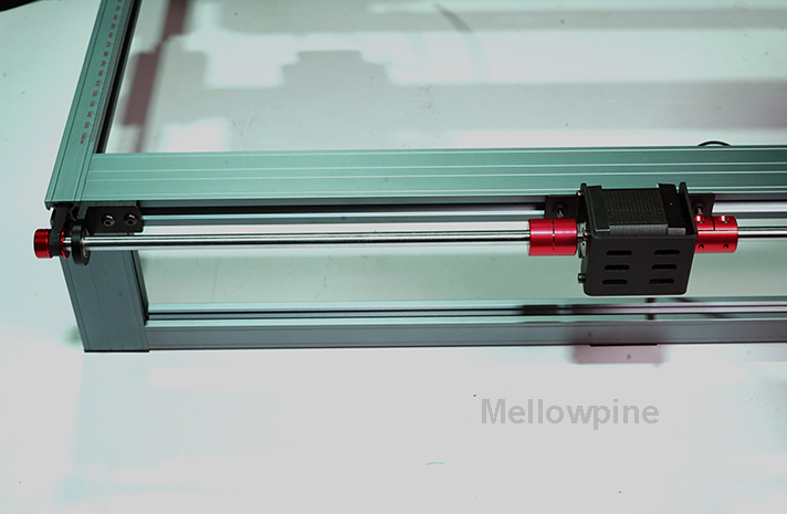The Y-axis stepper motor setup of TS2
