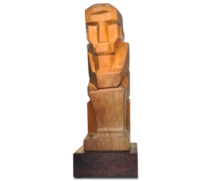 Sculpture carved on cherry wood