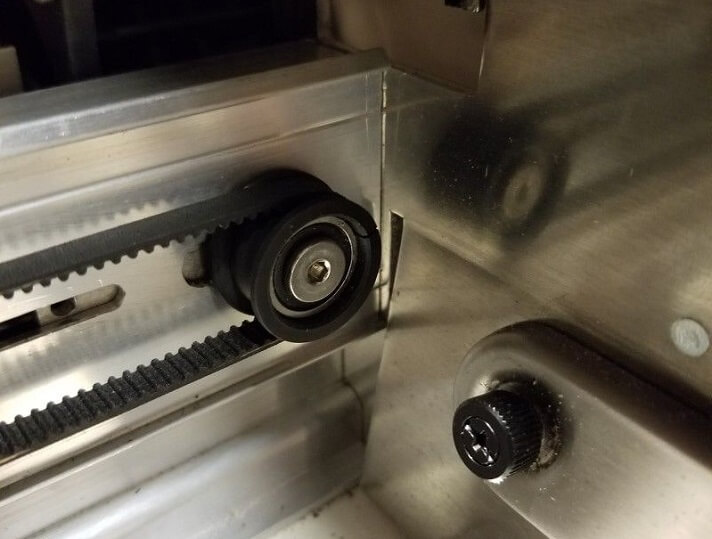 Belt drive system on Glowforge Pro