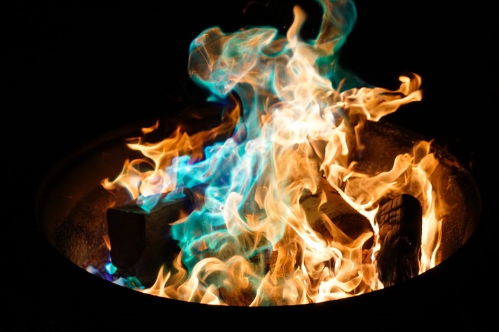 Change in flame color