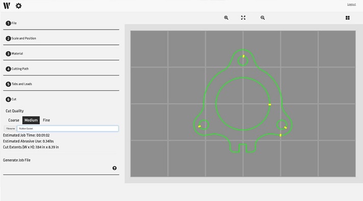 Cut quality in WAM software