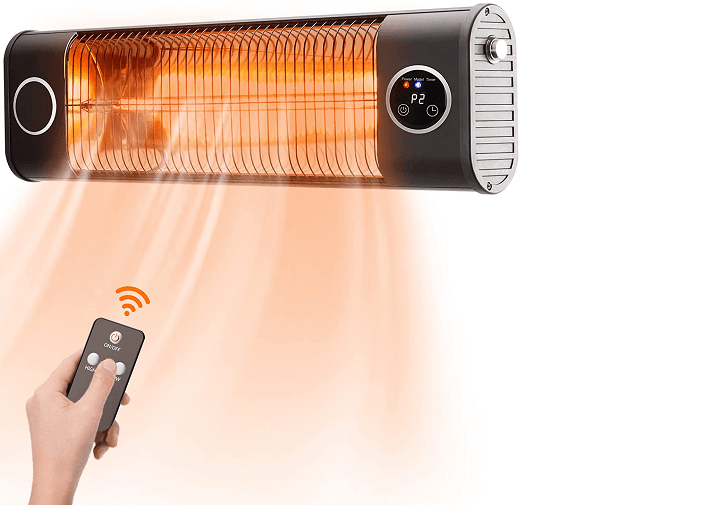 Electric heater with remote control