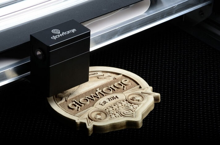 Glowforge Laser carving wood (Source: Glowforge)