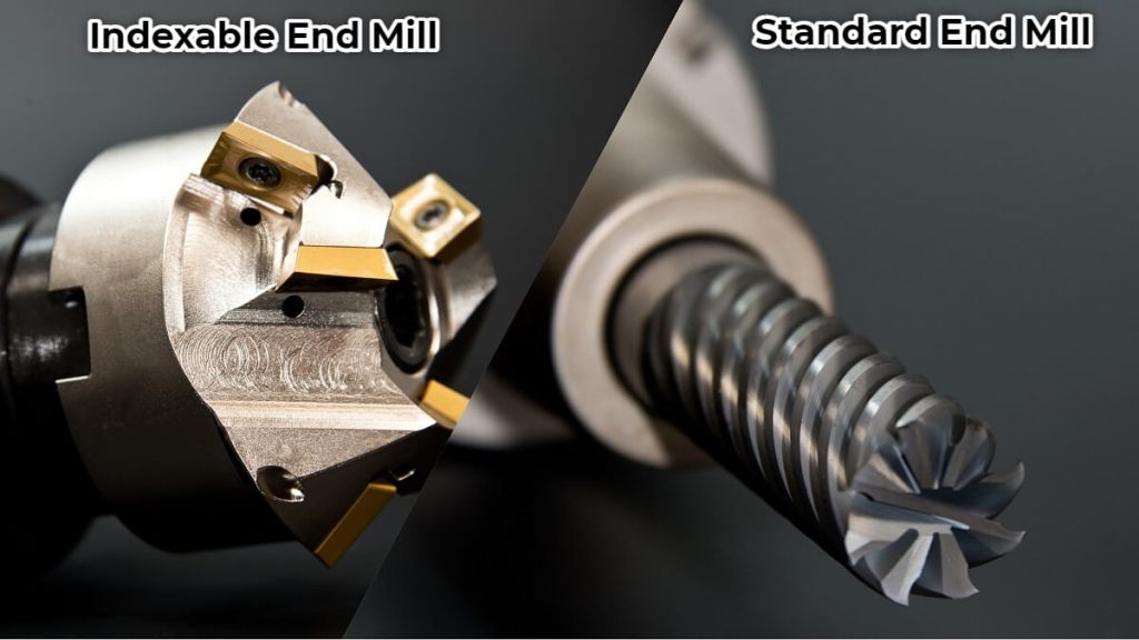 Indexable end mill and standard end mill