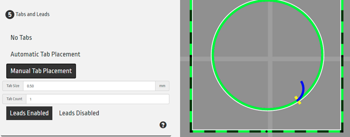 Tabs and leads window in WAM software
