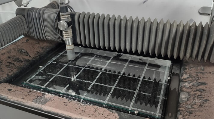 WAZER waterjet work area