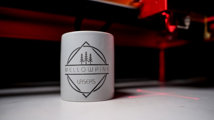 A laser engraved cup