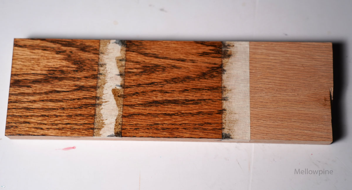 Danish oil on oak wood