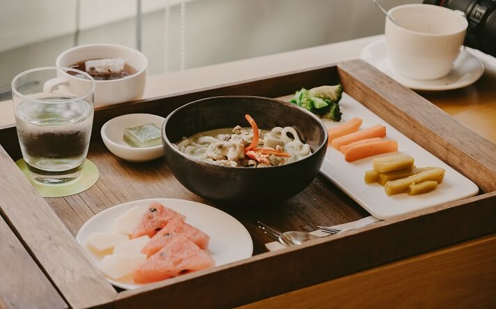 Wooden serving tray