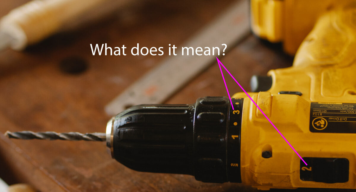 What do the numbers on a drill mean