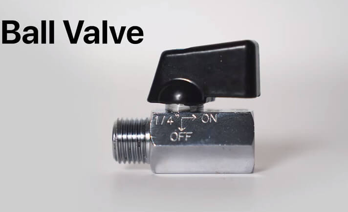 Male-to-female ball valve