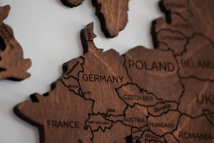 Wood map puzzle