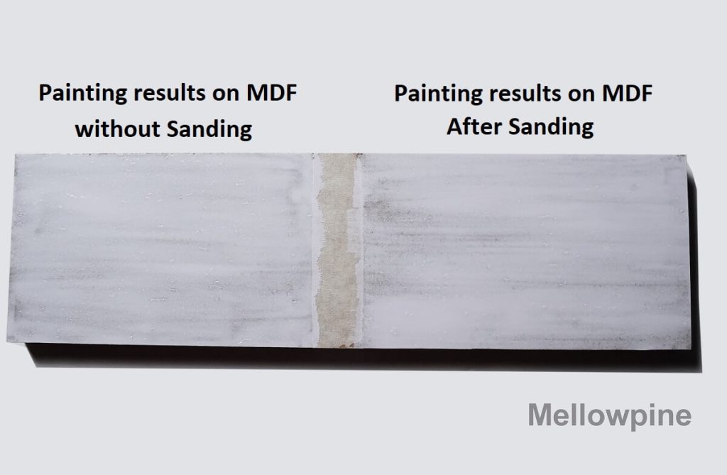 Comparing the results of first-coat of paint without sanding and with sanding