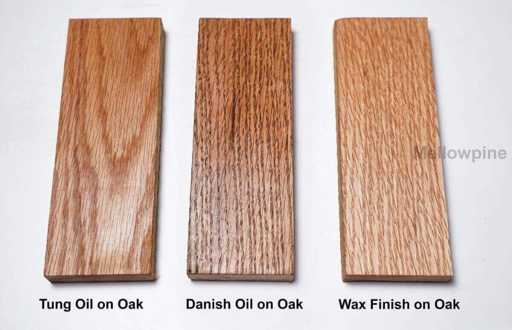 Comparing Different finishes on Oak wood