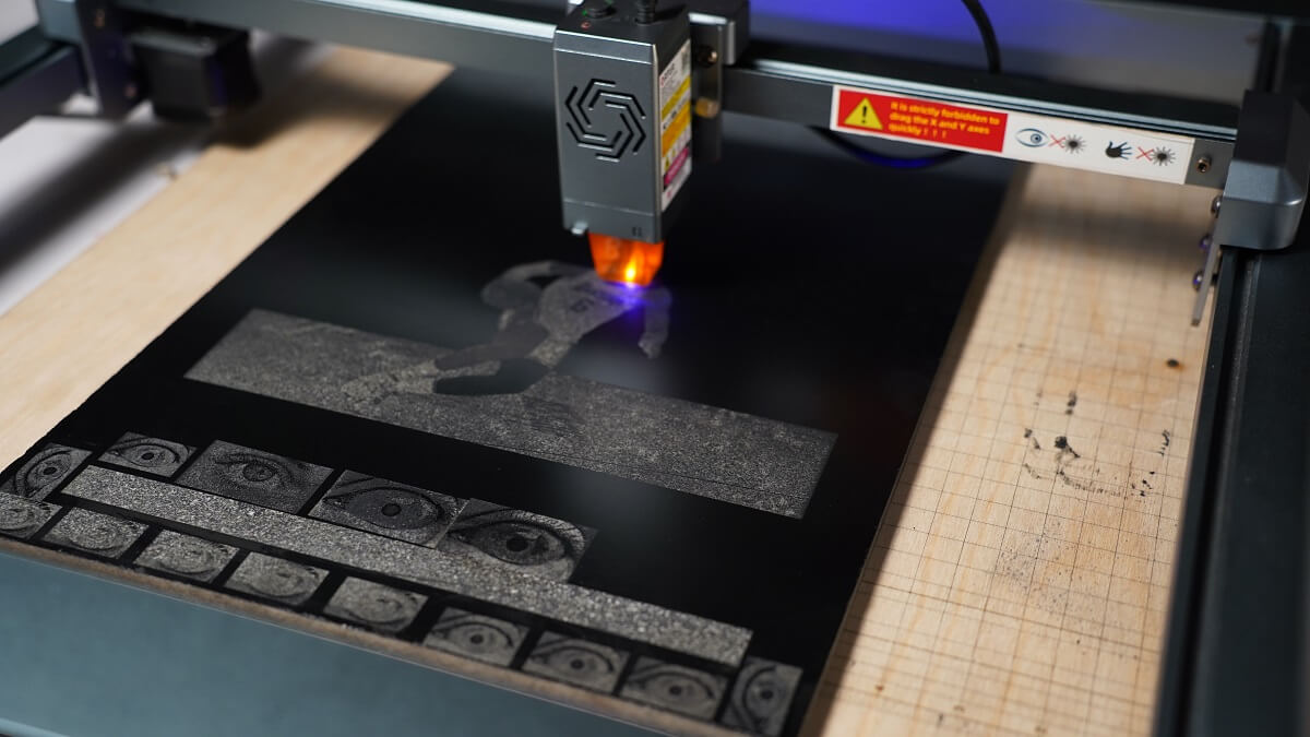 Laser engraving photo