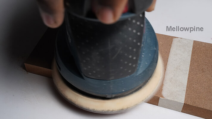 Sanding MDF using a power sander