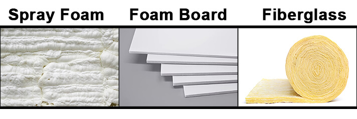 Spray Foam vs Foam Board vs Fiberglass