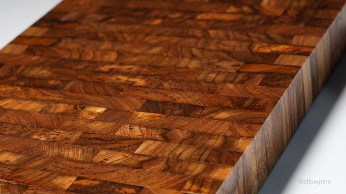 Tung oil applied butcher block