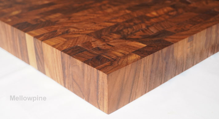 A butcher block finished with tung oil