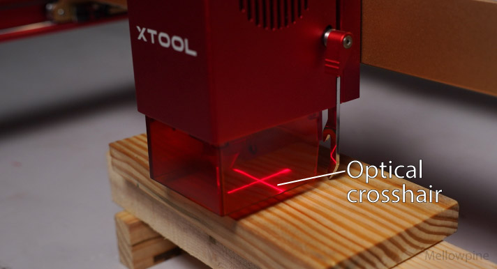 crosshair on xTool 40W laser module