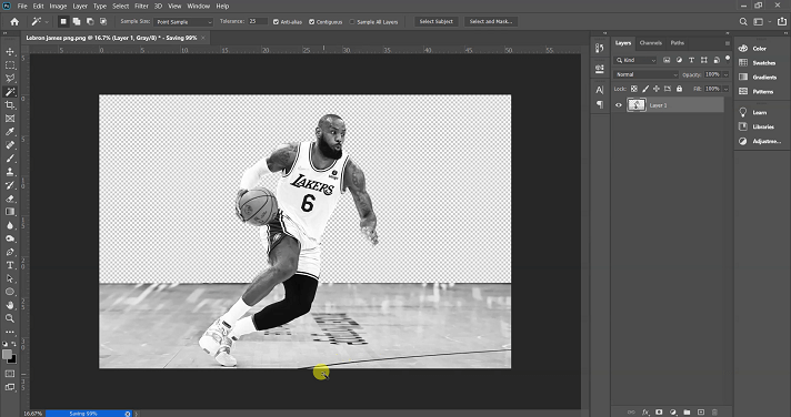 Previewing the edited photo before engraving