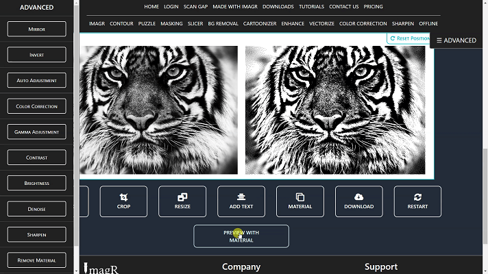 Editing an image for laser engraving