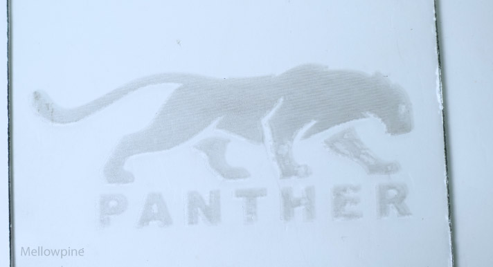 Glass engraved using xTool 40W laser module