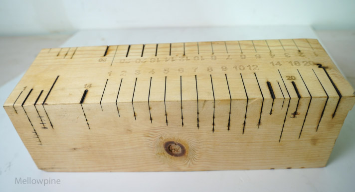 Test cuts made on a 4" thick pine using xTool 40W laser