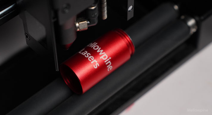Anodized aluminum part engraved using xTool P2