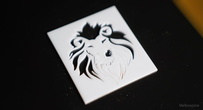 2mm thick white acrylic cut on xTool P2