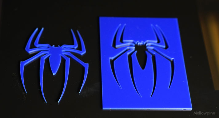2mm thick blue acrylic cut on xTool P2