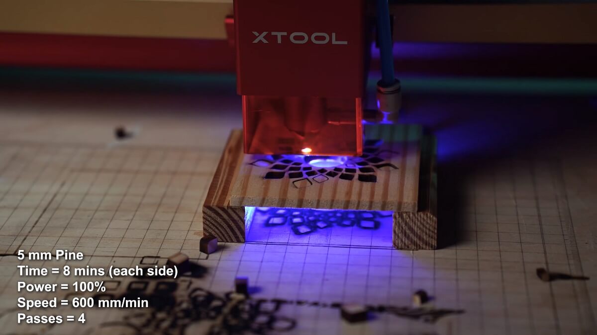 Laser cutting wood